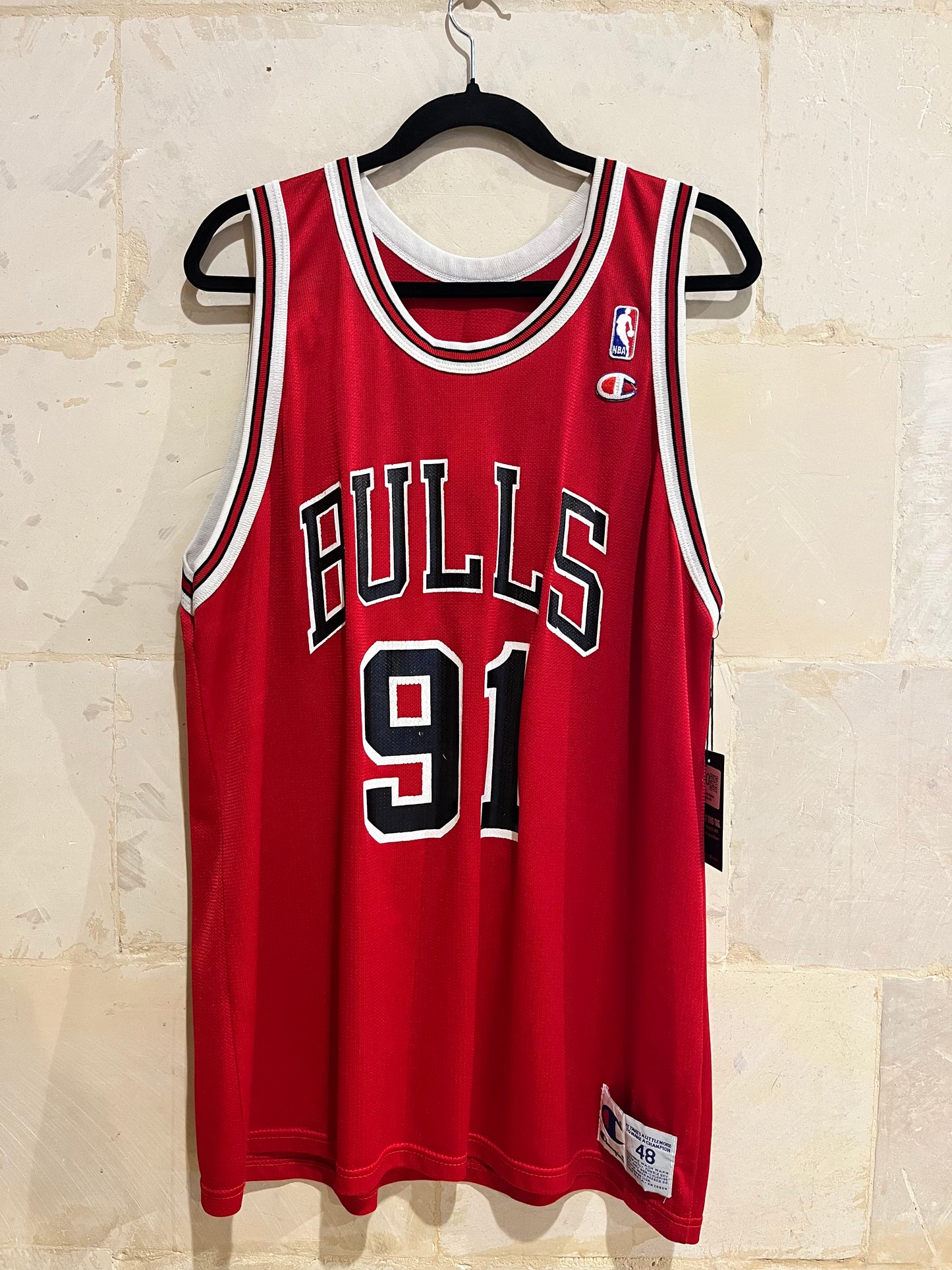 Vtg Champion Rodman Bulls Jersey (48)