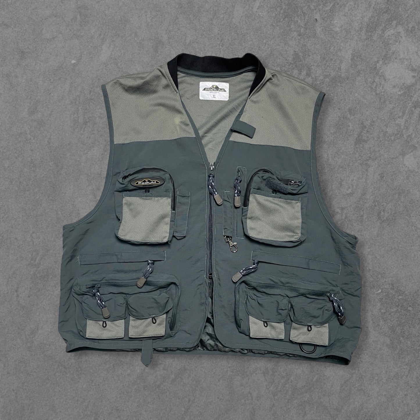 Vintage Utility Vest (XL) small lite stain