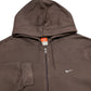 Vintage Nike Zip-up Hoodie Chocolate (XXL)