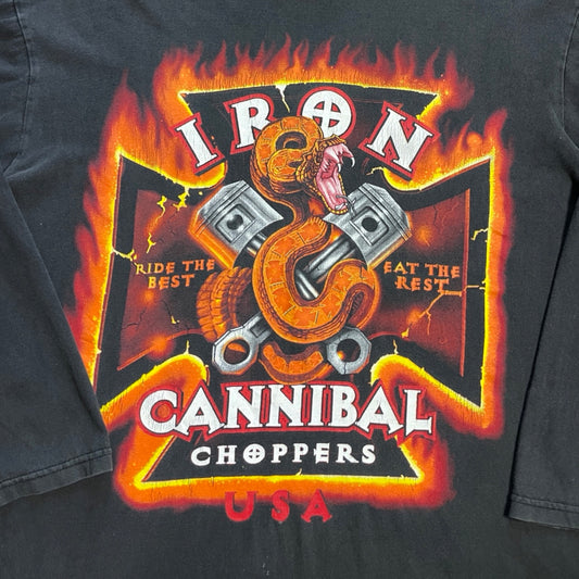 Vintage Iron Cannibal Choppers  Tee (Fits Medium)