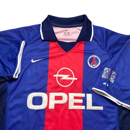 2000-01 PSG Home Nike Kit (Large) *faded shoulder logo*