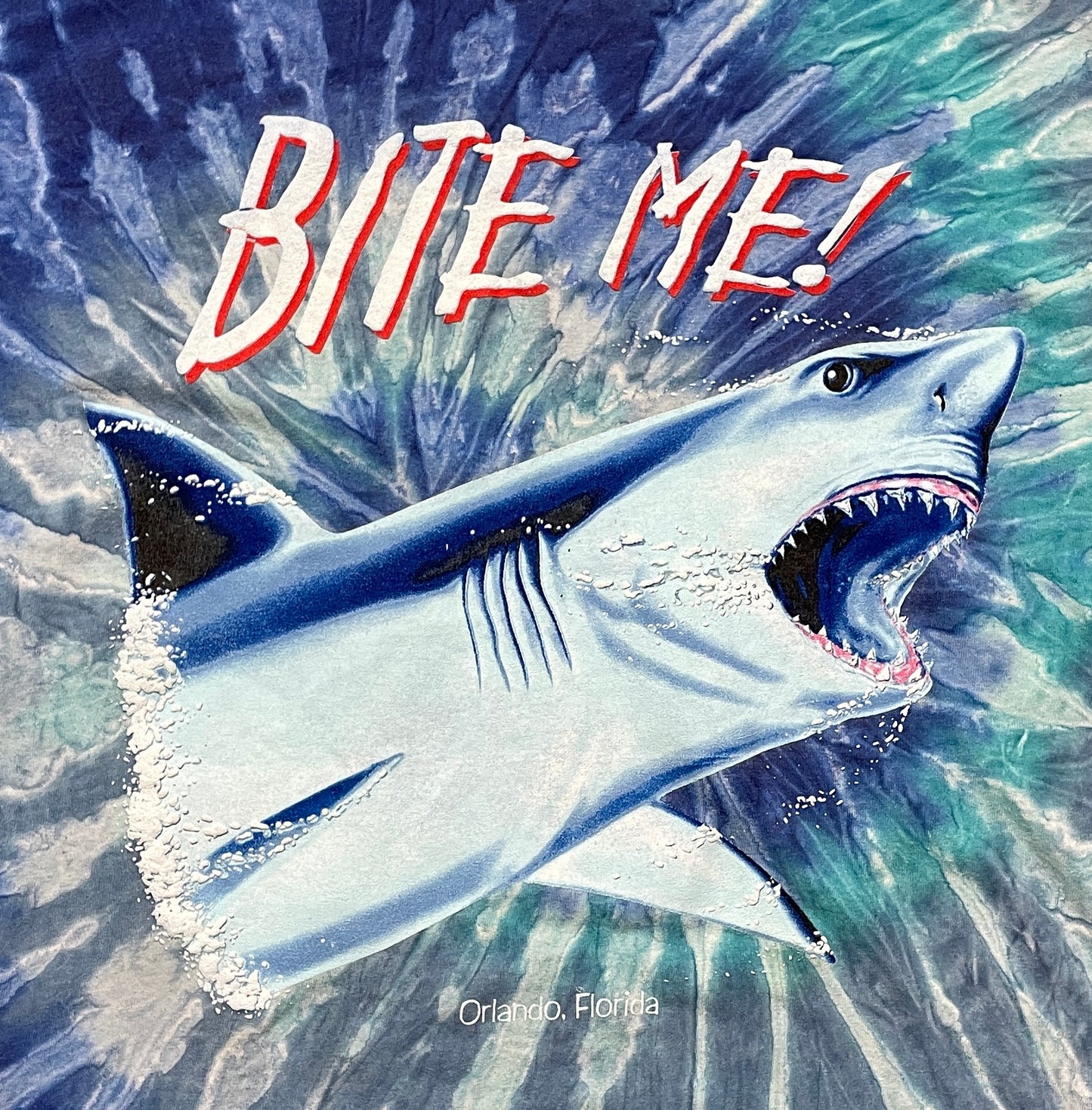 Bite Me Shark Tie Dye Tee (Large)