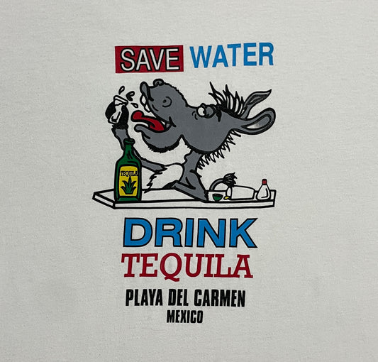 Vintage "Save Water Drink Tequila" Tee (Medium)