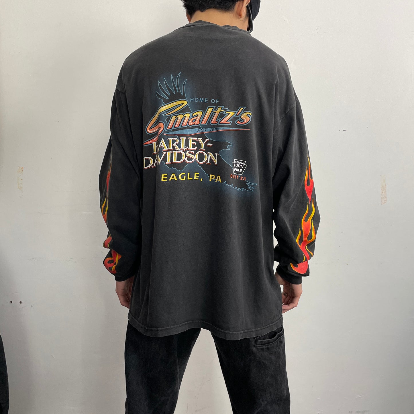 Vintage Harley Davidson Flames L/S (XL)