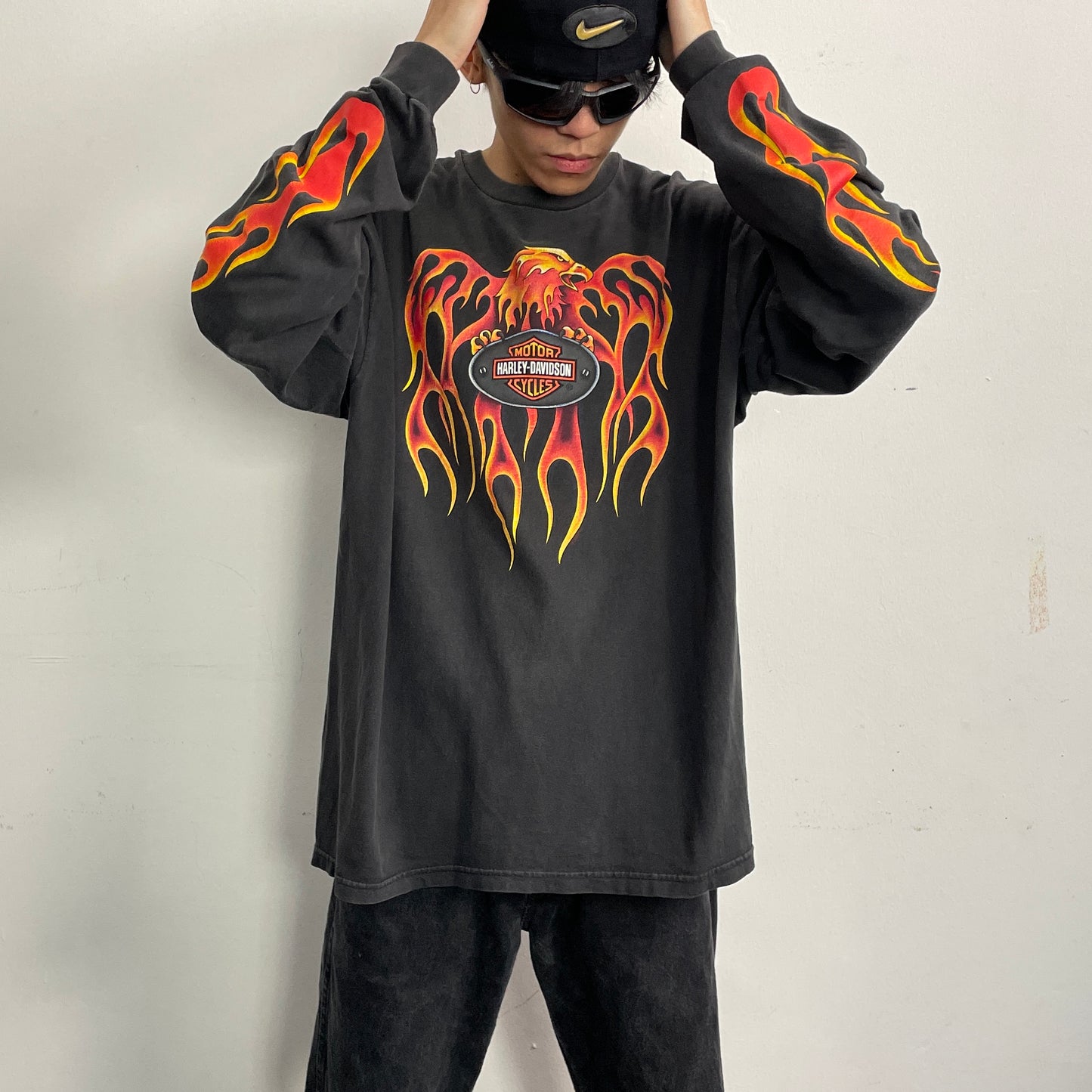 Vintage Harley Davidson Flames L/S (XL)