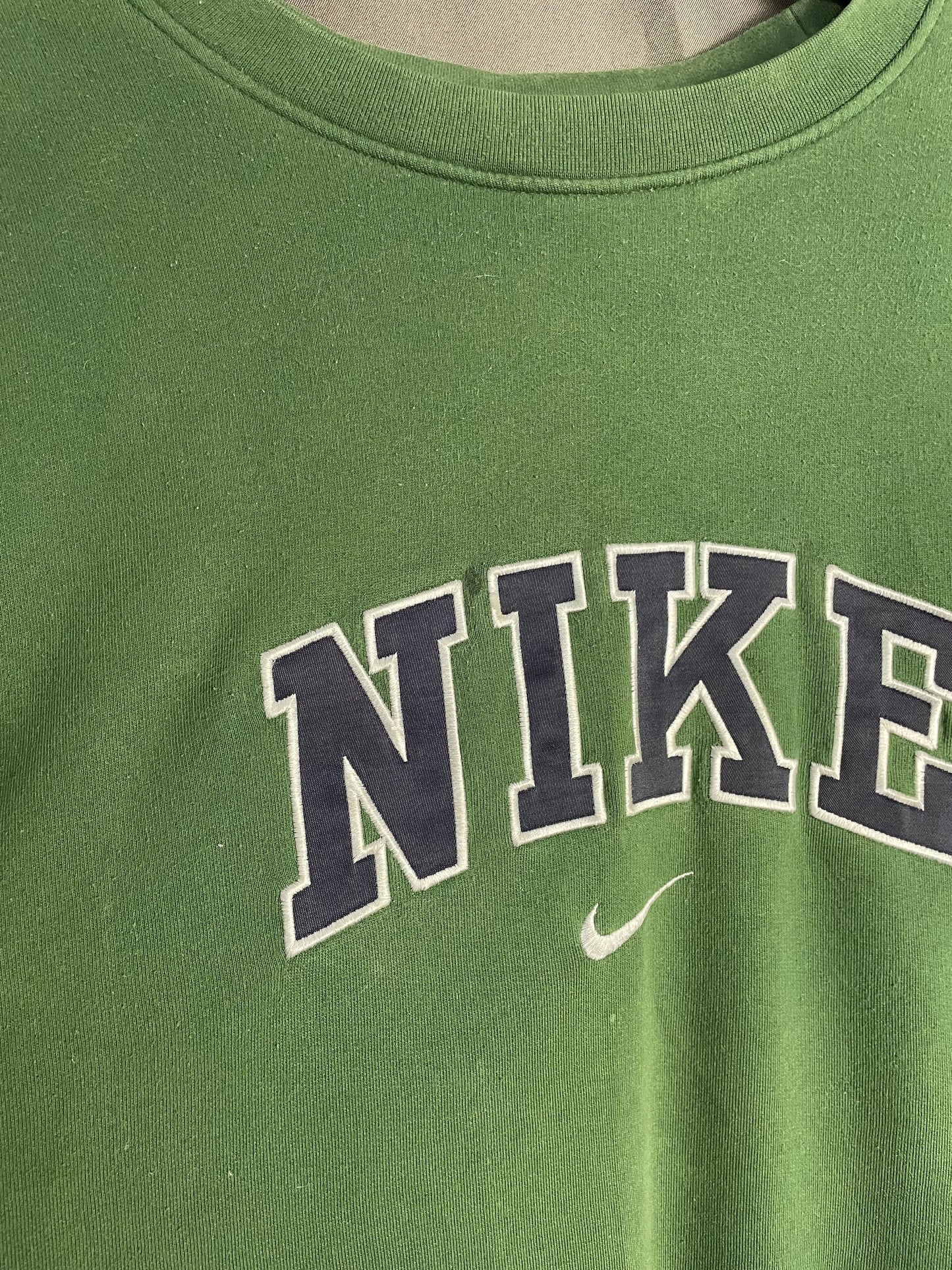 Y2K Nike Script Sweatshirt (XXL) small stain