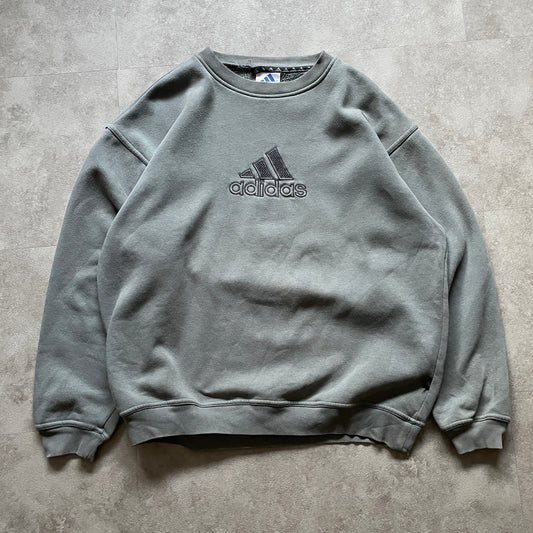 Vintage Adidas Sweatshirt (Large) light yellow stain